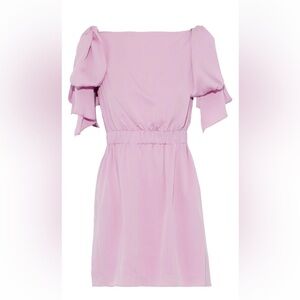 Milly Allie Stretch Silk Lavender Pink Mini Dress
